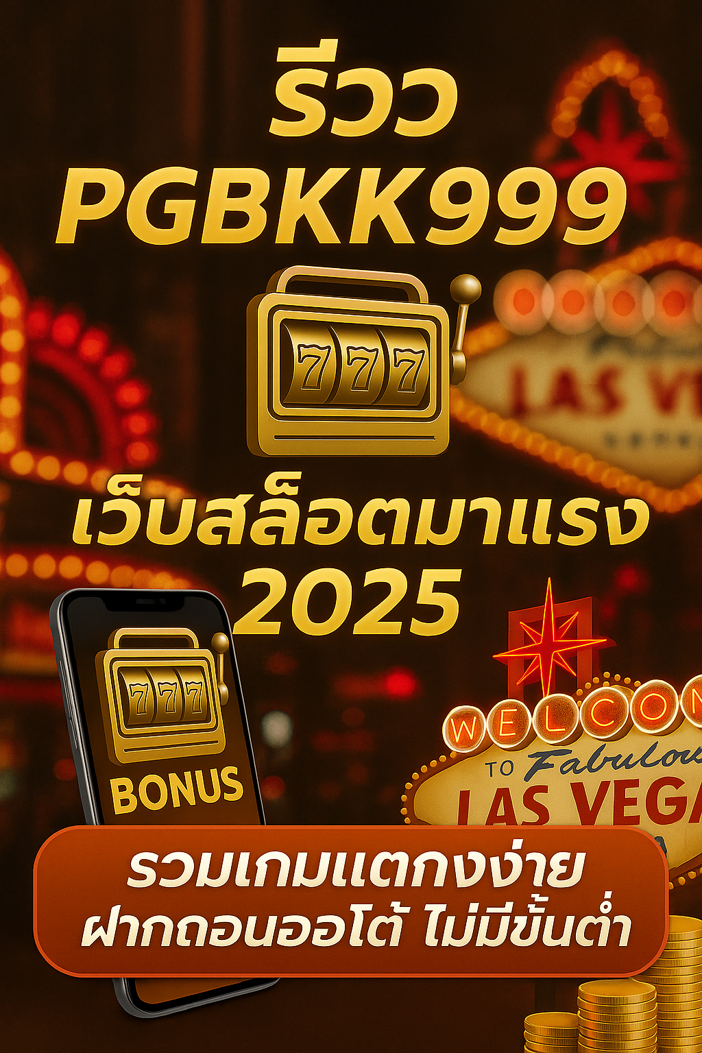 รีวิว PGBKK999 เว็บสล็อตมาแรง 2025 รวมเกมแตกง่าย ฝากถอนออโต้ ไม่มีขั้นต่ำ